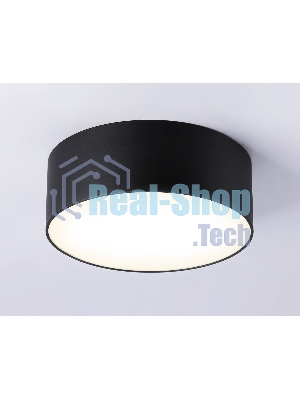 Потолочный светодиодный светильник Ambrella light FV5513 BK черный LED 15W 3000K D120*58 (Без ПДУ)