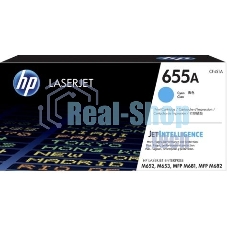 Картридж лазерный HP 655A голубой для HP CLJ M652/M653/MFP M681/M682 (CF451A) 10500 стр