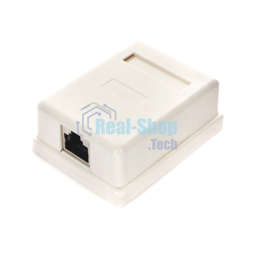 Розетка GEMBIRD NAS212 RJ-45 кат.STP 5e внешняя экранированная 1 порт, 110/Krone