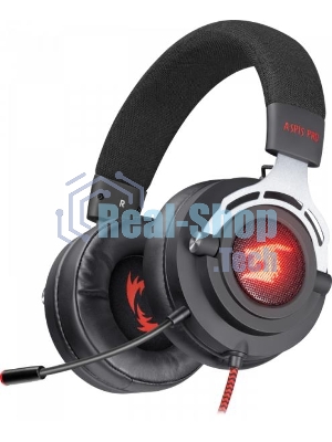 Гарнитура Defender Aspis Pro чёрный, проводная, съёмный микрофон, подсветка