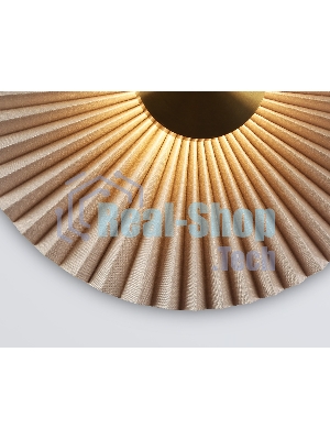 Настенный светильник Ambrella light LH72643 BR/WH латунь/бежевый 6W 3000K D300*100