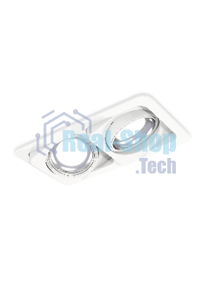 Комплект встраиваемого поворотного светильника Ambrella light XC7663002 SWH/PSL белый песок/серебро полированное MR16 GU5.3 (C7663, N7022)