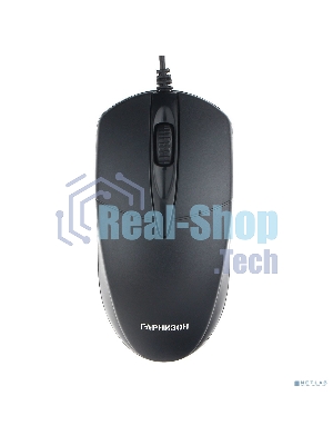 Мышь проводная Гарнизон GM-220 черный, 1000 dpi, USB, кнопки - 3