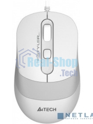 Мышь проводная A4Tech Fstyler FM10 белый/серый, 1600 dpi, USB, кнопки - 4