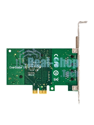 Сетевой адаптер ExeGate EXE-I350-T2v1 (PCI-E x1, порты 2xRJ45 (медные), 10/100/1000Mbps, Gigabit NIC Intel Chipset NHI350AM2)