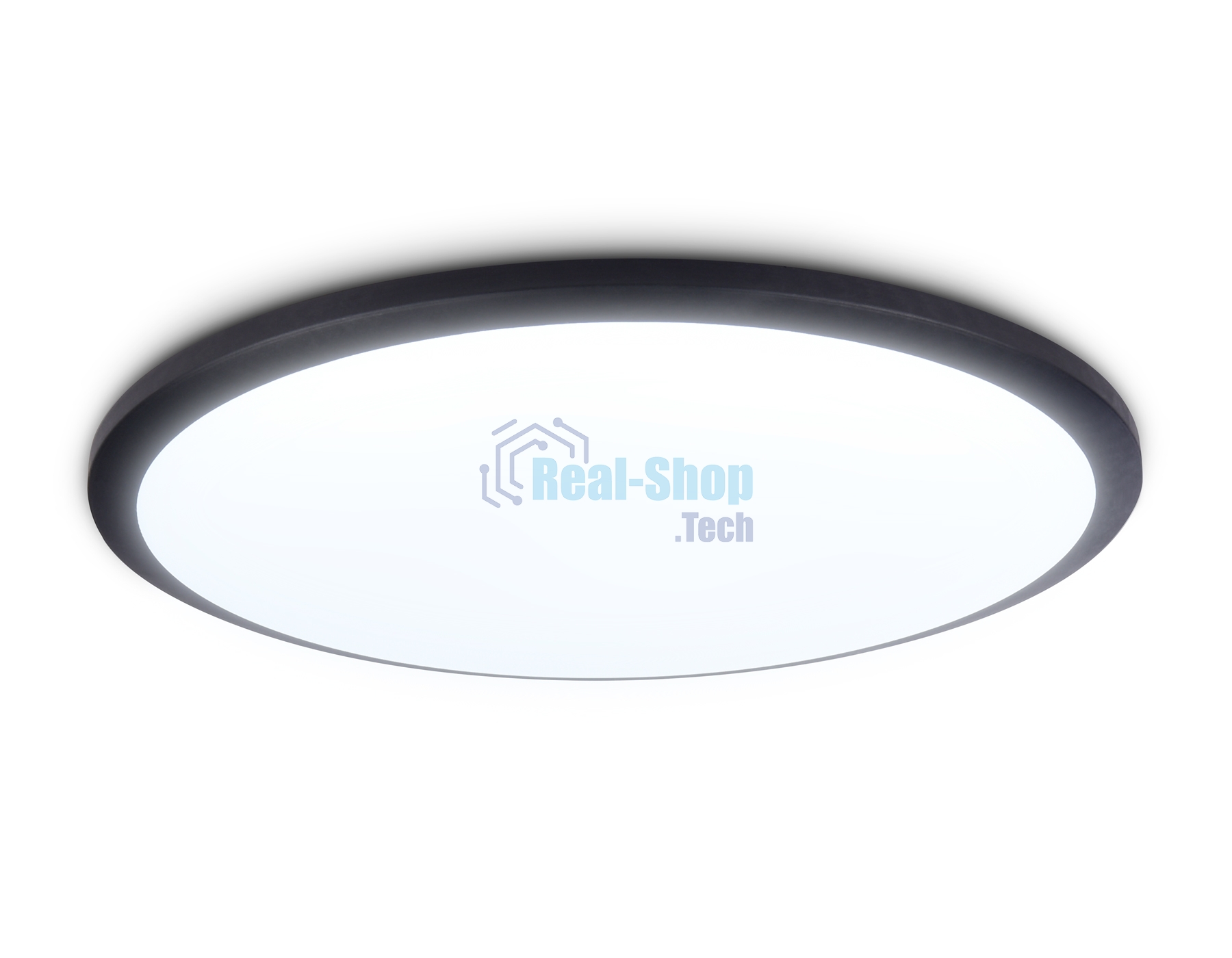 Потолочный светодиодный светильник Ambrella light FZ1235 BK черный IP44 48W 6400К D450*55 (Без ПДУ)