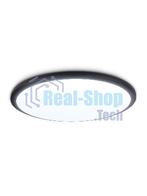 Потолочный светодиодный светильник Ambrella light FZ1235 BK черный IP44 48W 6400К D450*55 (Без ПДУ)