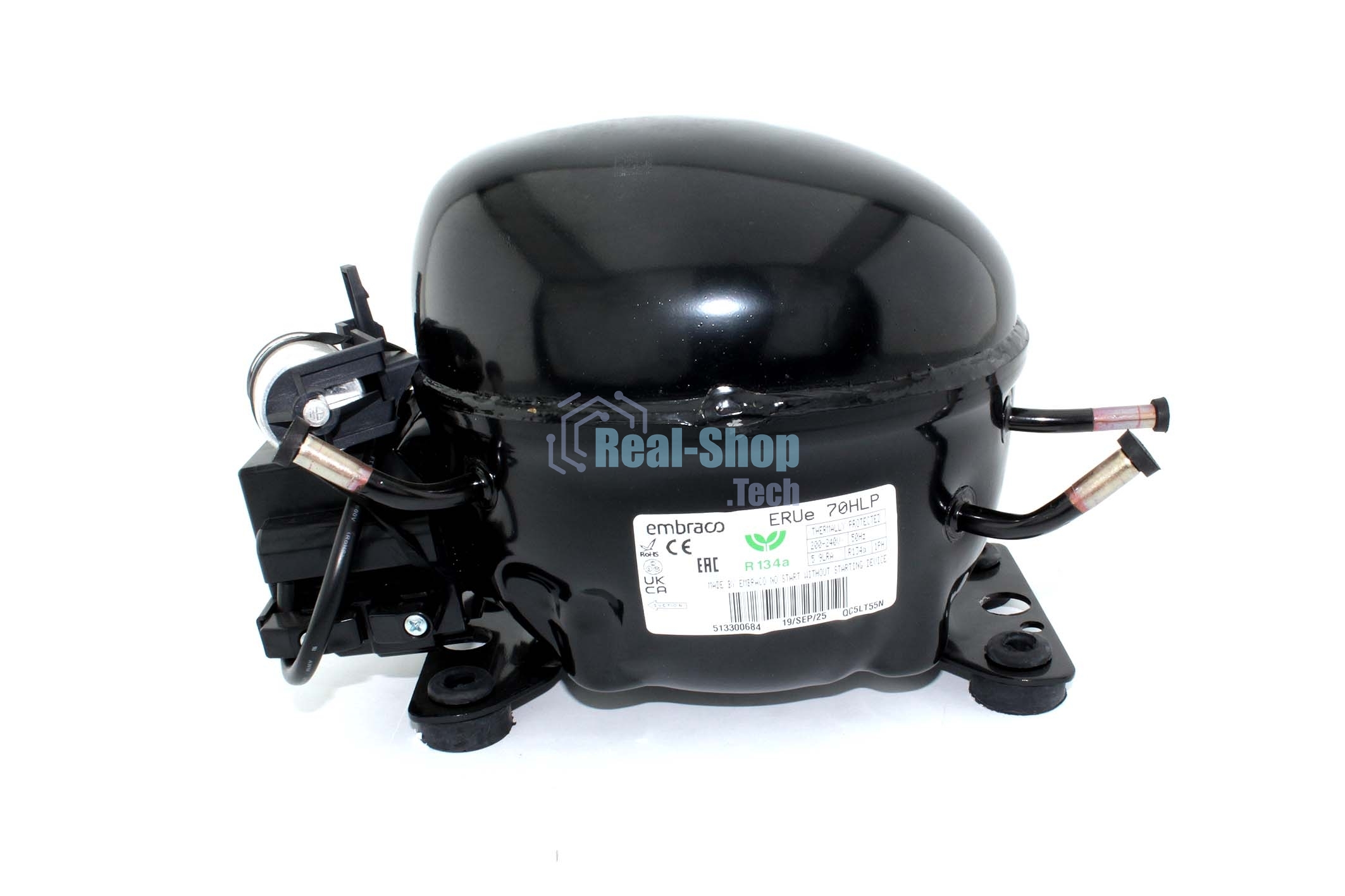 Компрессор ERUE 70 HLP Embraco Aspera LBP - низко t (R-134, -23,3 С, 182 Вт) без инд.уп