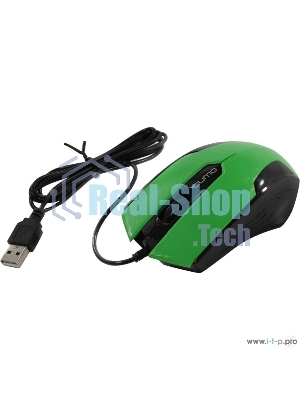 Мышь проводная Qumo Office M14 зеленый, 1000 dpi, USB, кнопки - 3