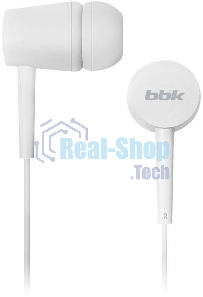 Проводные наушники BBK EP-1002S белый, вкладыши