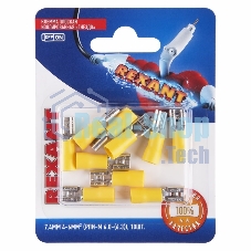 Клемма плоская Rexant, изолированная гнездо - 7.4 мм, 4-6 мм², (РПи-м 6.0-(6.3)/РПИм 5,5-6-0,5/FDD5.5-250), в упак. 10 шт.