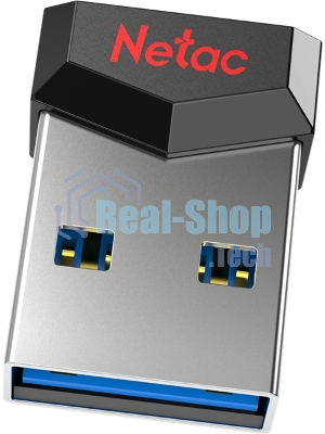 Флешка USB Netac UM81 (NT03UM81N-064G-20BK), 64Gb, USB 2.0, R/W 30/10, черный/красный