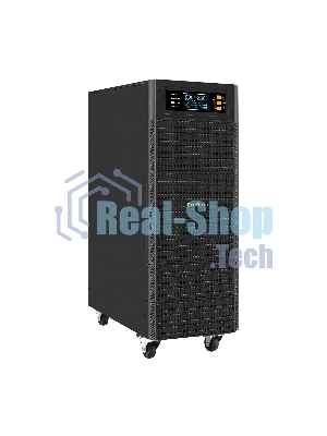 Источник бесперебойного питания On-line ExeGate PowerExpert TL-575-10kVA.240V.LCD.AVR.T.USB.RS232.SNMP 10000VA/10000W, On-Line, PF=1, LCD, клеммы, RS232, USB, SNMP-slot, встроенные батареи 12V 7.2Ah -20шт, возможность подключения до 4 внешних батарейных блоков 240В, Tower, металлический корпус на колесиках, черный