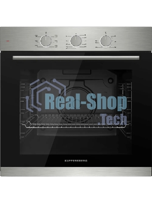 Духовой шкаф электрический Kuppersberg HF 603 BX 60 см, 80 л, High-Tech, 6 режимов, паровая очистка, черный + нерж. сталь