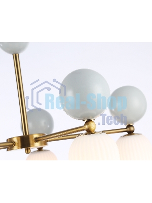 Светильник Ambrella light LH53104/5 BS/GR/FR латунь/серый/белый матовый G9*5 max 28W D650*750