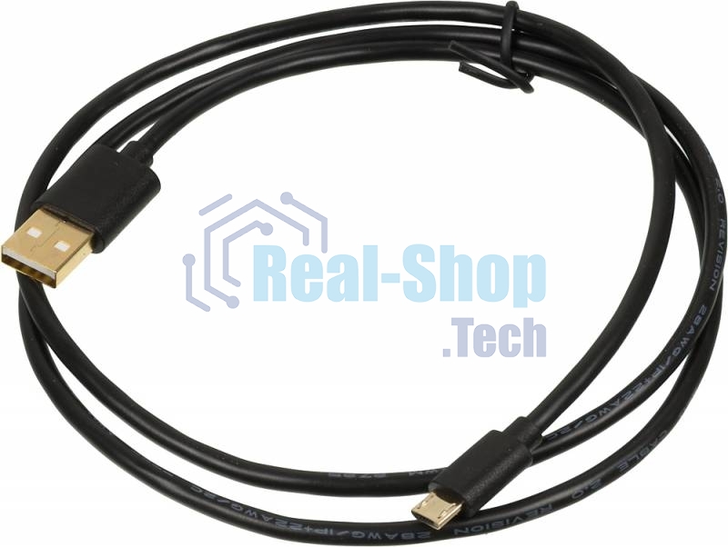 Кабель USB2.0 2A Square Connector USB A (m)/micro USB B (m) 1м Позолоченные контакты