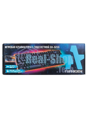 Клавиатура Гарнизон GK-320G проводная, USB Type-A, чёрный