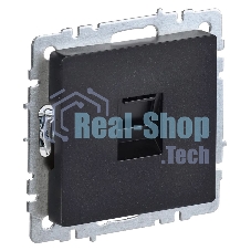 Розетка компьютерная IEK BRITE RJ45 кат.5E РК10-БрЧ черный