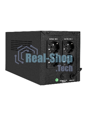 Источник бесперебойного питания ExeGate SpecialPro UNB-1000.LED.AVR.4SH (1000VA/700W, LED, AVR, 4*Schuko, батарея 12V 7.2Ah - 2 шт., металлический корпус, Black)
