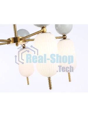 Светильник Ambrella light LH53104/5 BS/GR/FR латунь/серый/белый матовый G9*5 max 28W D650*750