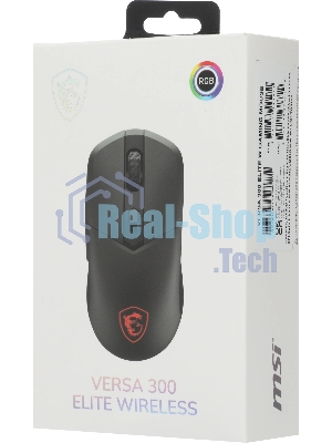 Мышь беспроводная/проводная MSI Versa 300 Elite черный, 26000 dpi, радиоканал, Bluetooth, USB, кнопки - 6