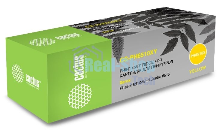 Картридж лазерный Cactus CS-PH6510Y (106R03487) желтый (2400 стр.) для Xerox Phaser 6510DN/WC 6515DN