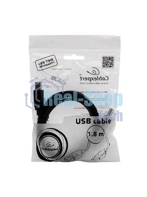 Кабель Gembird USB 2.0 PRO для соед. 1.8м AM/BM позол. контакты, пакет