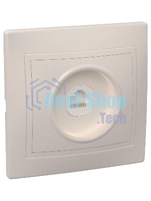 Розетка компьютерная 1-м СП Кварта РК10-ККм IP20 крем. IEK EKK10-K33-DM