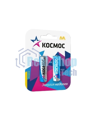 Элемент питания Космос алкалиновый LR LR6 BP-2 (блист.2шт)
