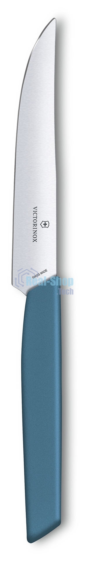 Нож кухонный Victorinox Swiss Modern (6.9006.122) стальной для стейка лезв.120мм прямая заточка синий