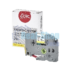 Кассета с лентой S'OK by Sakura Printing TZE632 для Brother, красный на желтом, 12мм/8м, наклейка