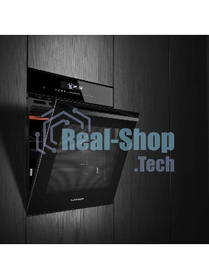 Встраиваемый духовой шкаф Kuppersberg HT 613 Black, High-Tech, объем 72 л, 12 режимов работы, быстрый нагрев, телескопические направляющие, доводчик двери, таймер, термощуп, 3 стекла в дверце, сенсорное управление, блокировка от детей, энергоэффективность А+, черный