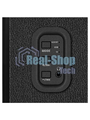 Акустическая система SVEN SPS-730 2.0 черные (2x25Вт, экокожа, USB/SD, пульт ДУ, Bluetooth)