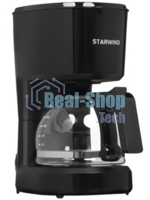 Кофеварка капельная Starwind STD0610 черный, исп. кофе - молотый, 0.6 л, 600 Вт.