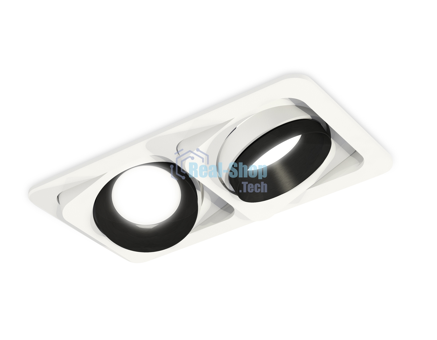 Комплект встраиваемого поворотного светильника Ambrella light XC7663021 SWH/PBK белый песок/черный полированный MR16 GU5.3 (C7663, N7031)