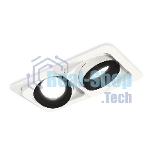 Комплект встраиваемого поворотного светильника Ambrella light XC7663021 SWH/PBK белый песок/черный полированный MR16 GU5.3 (C7663, N7031)