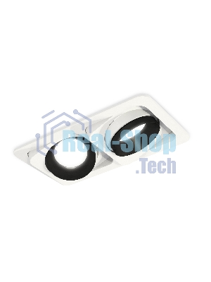 Комплект встраиваемого поворотного светильника Ambrella light XC7663021 SWH/PBK белый песок/черный полированный MR16 GU5.3 (C7663, N7031)