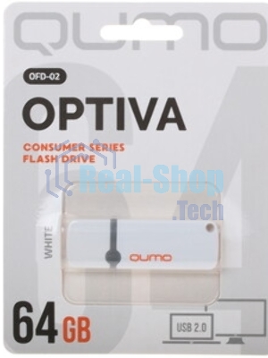 Флешка USB 2.0 QUMO 64Gb Optiva 02 белый