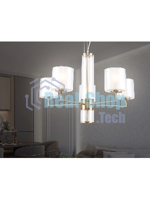 Люстра Ambrella light LH56011/5 BS/FR латунь/белый матовый E14*5 max 40W D640*1260