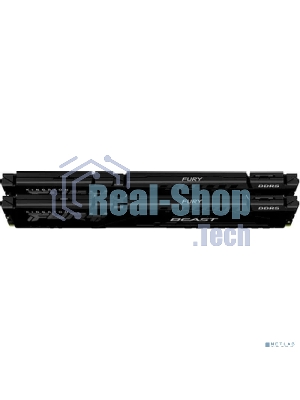 Оперативная память Kingston Fury Beast Black, DDR5, 64GB (2x32GB), 5200 MHz, CL40, с радиатором, чёрный