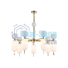 Светильник Ambrella light LH53106/7 BS/GR/FR латунь/серый/белый матовый G9*7 max 28W D800*800