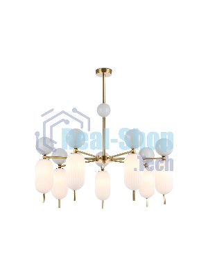 Светильник Ambrella light LH53106/7 BS/GR/FR латунь/серый/белый матовый G9*7 max 28W D800*800