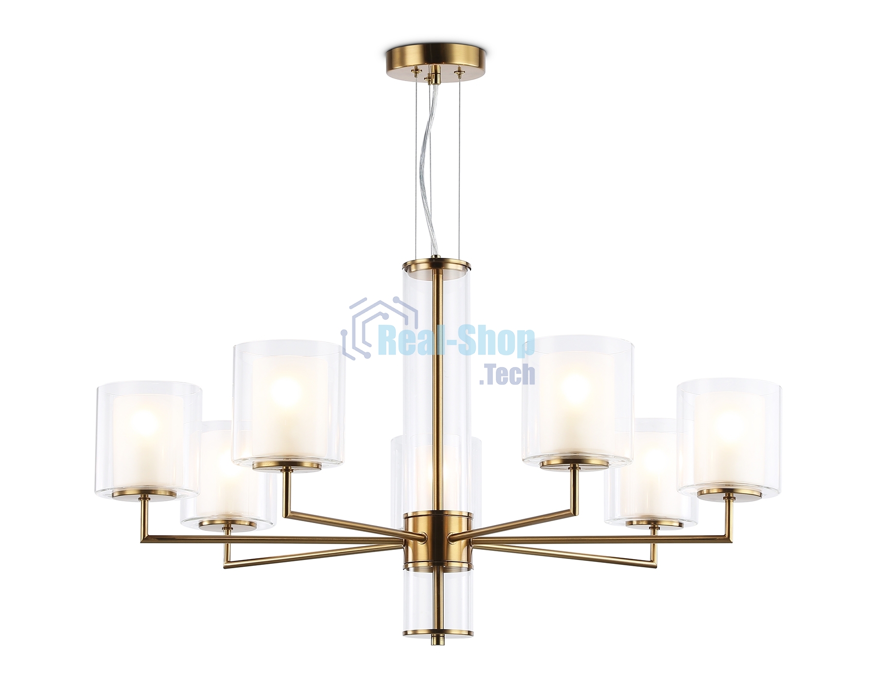 Люстра Ambrella light LH56013/7 BS/FR латунь/белый матовый E14*7 max 40W D790*1260