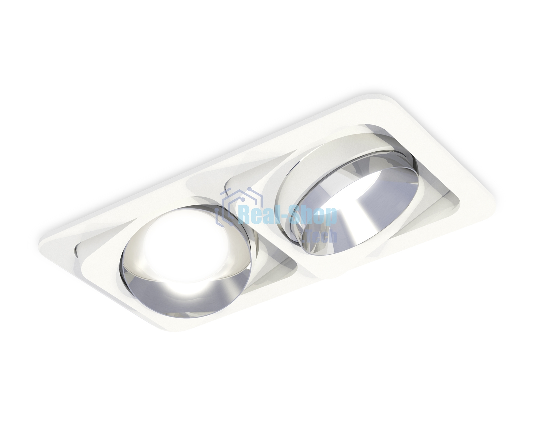 Комплект встраиваемого поворотного светильника Ambrella light XC7663022 SWH/PSL белый песок/серебро полированное MR16 GU5.3 (C7663, N7032)