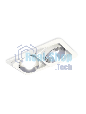 Комплект встраиваемого поворотного светильника Ambrella light XC7663022 SWH/PSL белый песок/серебро полированное MR16 GU5.3 (C7663, N7032)