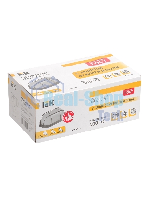 Светильник IEK LNPP0-1202-1-100-K01 НПП1202 белый/овал с реш. 100Вт IP54 IEK