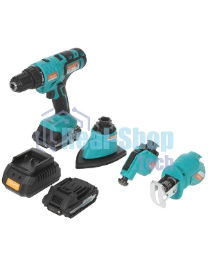 Мультитул аккум Sturm! CMT1802 18В,1BatterySystem, дрель,саб пила,реноватор, шлифмаш,2 акк,кейс