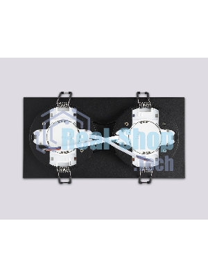 Светильник Ambrella light TN52424/2 BK/FR черный/белый матовый GX53 max 12W 210*105*45
