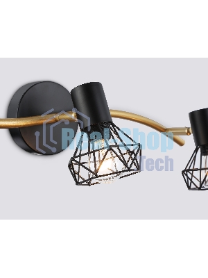 Светильник Ambrella light TR8657/3 BK/GD черный/золото E14/3 max 60W 550*100*185