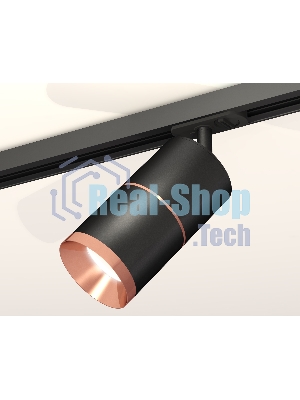 Светильник Ambrella light XT7402040 SBK/PPG черный песок/золото розовое полированное MR16 GU5.3